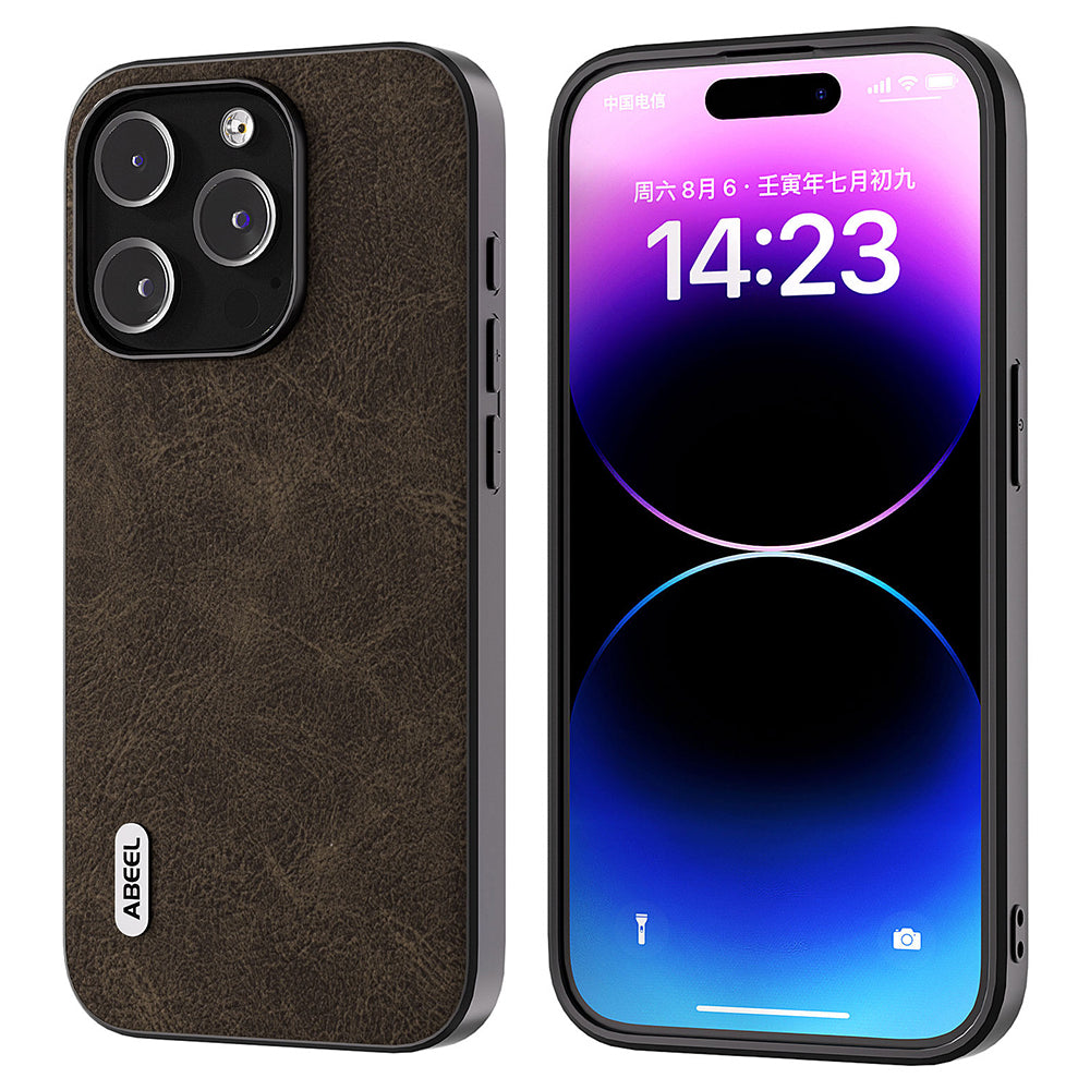 ABEEL pro iPhone 14 Pro Max PU Leather Coated PC TPU Case Litchi Texture Anti-fall cover Phone ABEEL pro iPhone 14 Pro Max PU Leather Coated PC TPU Case Litchi Texture Anti-fall cover Phone
